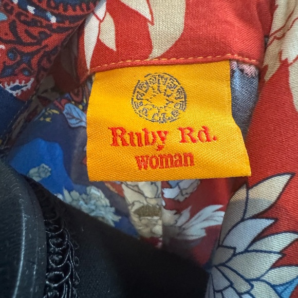 Ruby Rd. Colorful Floral Patchwork Tunic Top - Picture 2 of 4